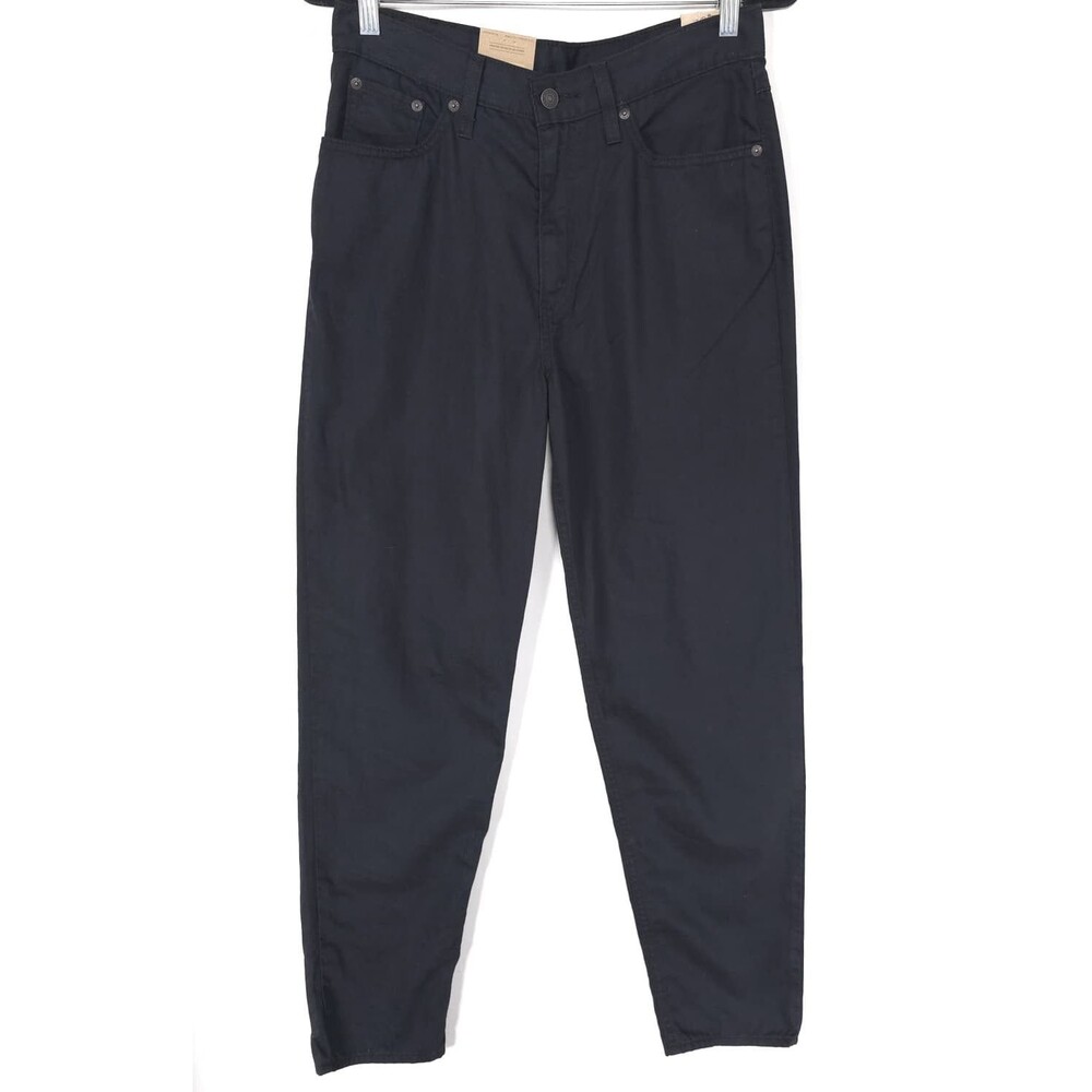 LEVI'S Womens 29 New Mom Jeans Black High Waisted Tapered Relaxed Fit A3506-1821
